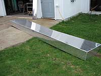 Stainless steel diamond plate unit for fire truck